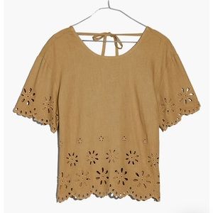 NWT Madewell Floral Eyelet Top XXS